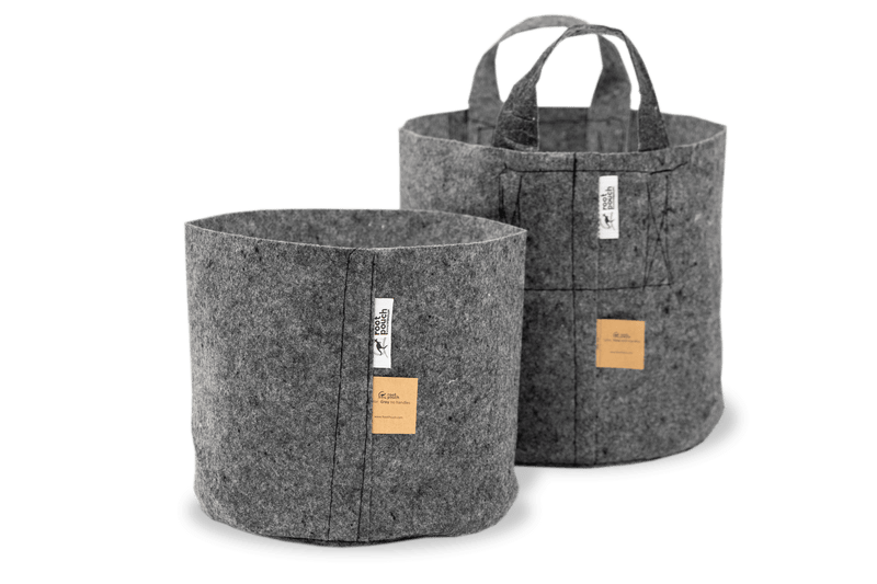 Root Pouch Grey With and Without Handles